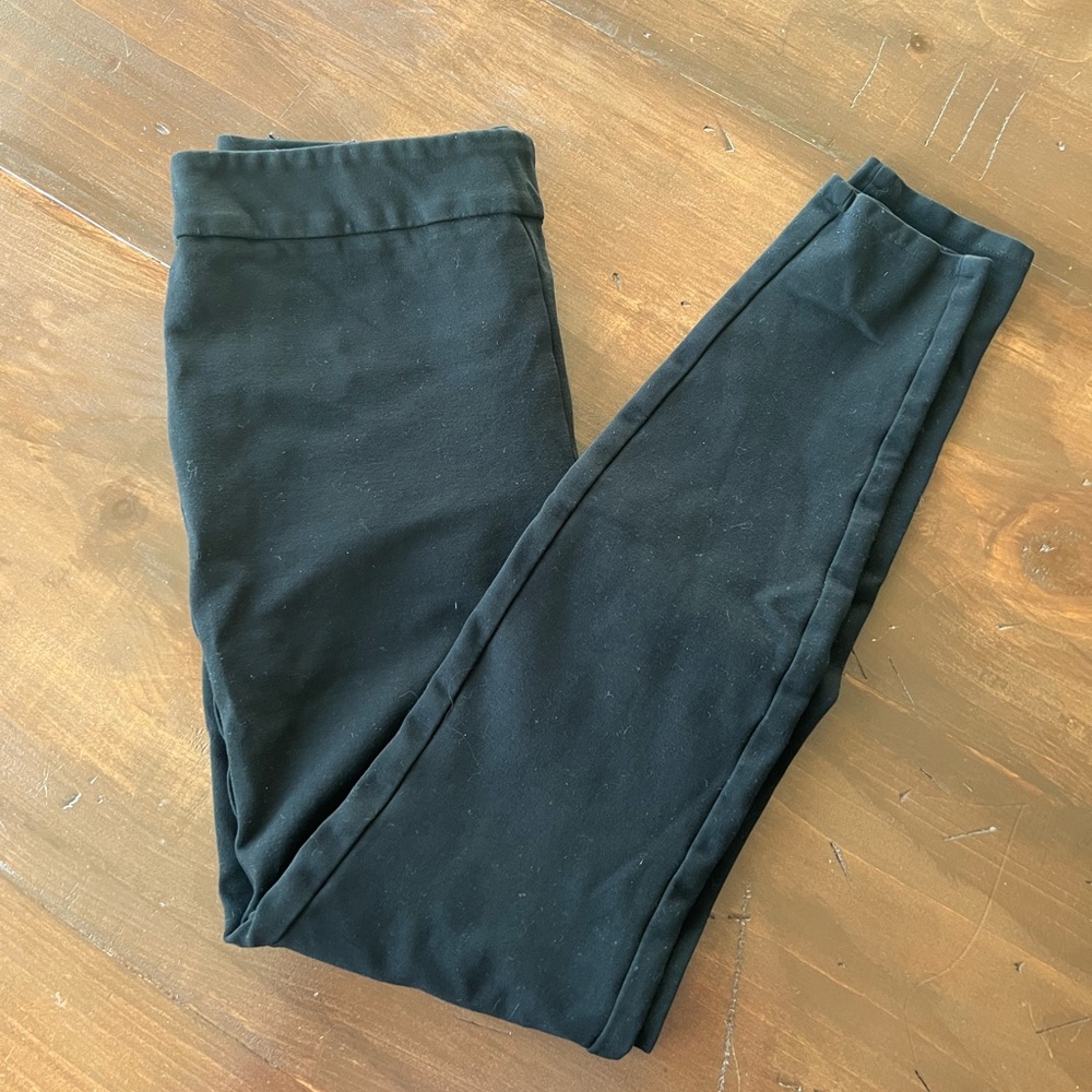 Black side zip skinny pants